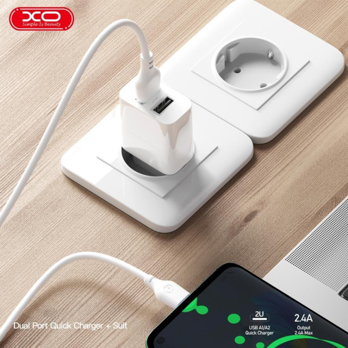 Зарядний пристрій XO 2xUSB QC3.0 (XO-QC09)