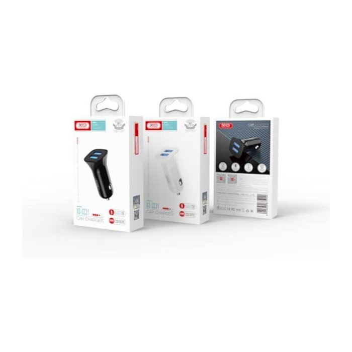 Зарядний пристрій XO CC31 2.4A/2 USB Black (XO-СC31-BK)