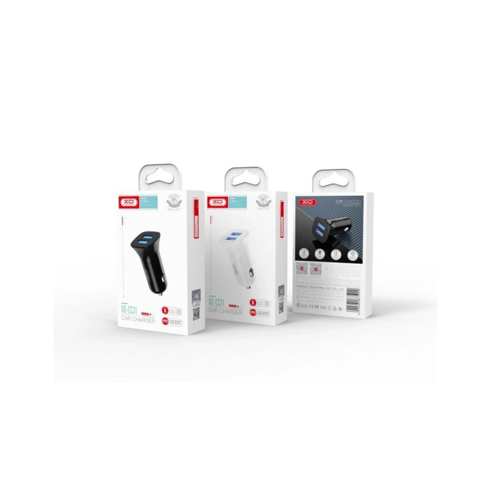 Зарядний пристрій XO CC31 2.4A/2 USB White (XO-СC31-WH)
