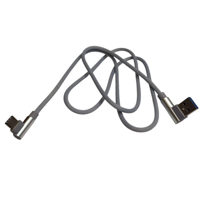 Дата кабель USB 2.0 AM to USB-C 1.0m 2.4A 90° corner gray XoKo (XK-CTC-001-GR)