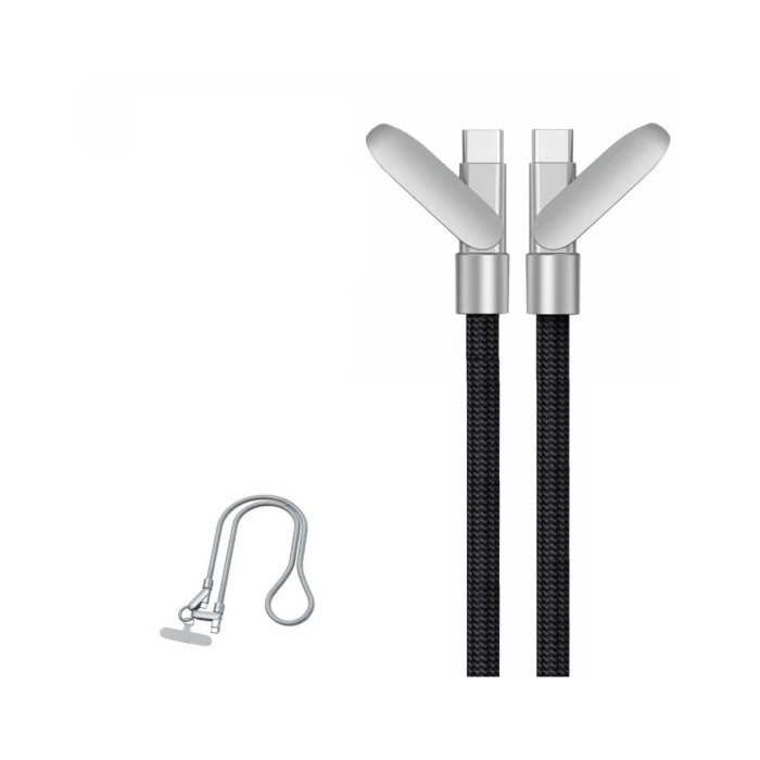Дата кабель USB-C to USB-C 1.2m PD3.1 100W braided black XoKo (XK-SC-HLD-200-BK)