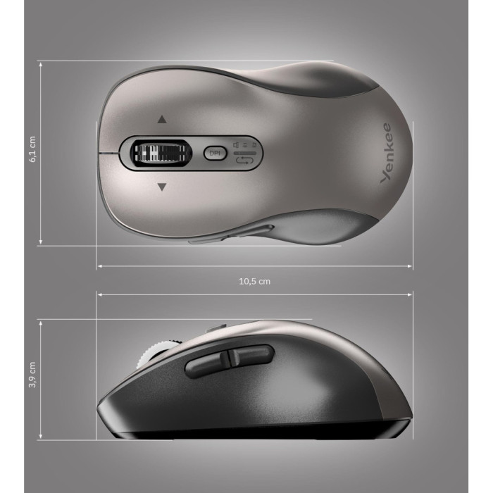 Мишка YENKEE YMS 2010SR Gyro Wireless/Bluetooth Graphite (45025341)