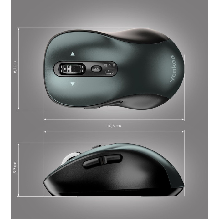 Мишка YENKEE YMS 2010BK Gyro Wireless/Bluetooth Black (45025343)
