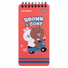 Блокнот Yes Line Friends Brown&Cony 80 х 160 80 аркушів (151762)