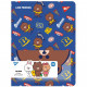 Папка з файлами Yes А4 з 20 файлами Line Friends. Brown з кишенею (492109)