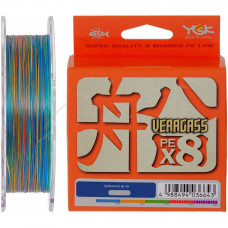 Шнур YGK Veragass Fune X8 150m Multi Color 1.0/0.165mm 20lb/8.6kg (5545.02.62)