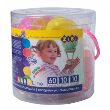 Пластилін ZiBi BABY Line Повітряний 10 шт, 10 кол. + 3 форм. 3 стеки (ZB.6254)