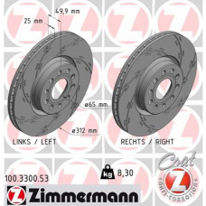 Гальмівний диск ZIMMERMANN 100.3300.53