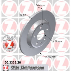 Гальмівний диск ZIMMERMANN 100.3333.53