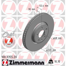 Гальмівний диск ZIMMERMANN 100.3355.20