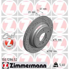 Гальмівний диск ZIMMERMANN 150.1286.52