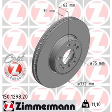 Гальмівний диск ZIMMERMANN 150.1298.20