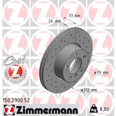 Гальмівний диск ZIMMERMANN 150.2900.52