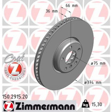 Гальмівний диск ZIMMERMANN 150.2915.20