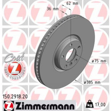 Гальмівний диск ZIMMERMANN 150.2918.20