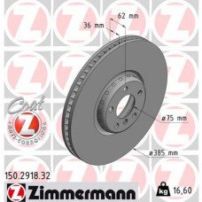 Гальмівний диск ZIMMERMANN 150.2918.32