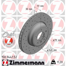 Гальмівний диск ZIMMERMANN 150.3441.52