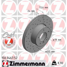 Гальмівний диск ZIMMERMANN 150.3467.52