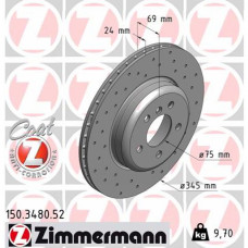 Гальмівний диск ZIMMERMANN 150.3480.52