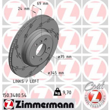 Гальмівний диск ZIMMERMANN 150.3480.54