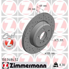 Гальмівний диск ZIMMERMANN 150.3484.52