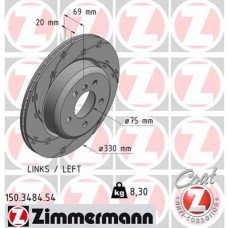 Гальмівний диск ZIMMERMANN 150.3484.54