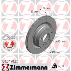 Гальмівний диск ZIMMERMANN 150.3498.20