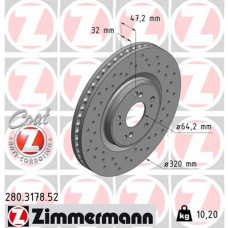 Гальмівний диск ZIMMERMANN 280.3178.52