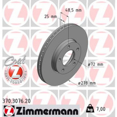 Гальмівний диск ZIMMERMANN 370.3076.20