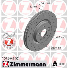 Гальмівний диск ZIMMERMANN 400.3648.52