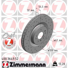 Гальмівний диск ZIMMERMANN 400.3649.52