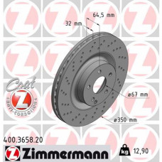 Гальмівний диск ZIMMERMANN 400.3658.20