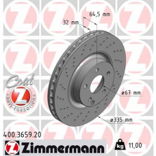 Гальмівний диск ZIMMERMANN 400.3659.20