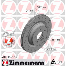 Гальмівний диск ZIMMERMANN 400.3661.52