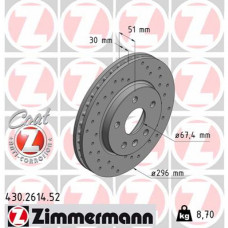 Гальмівний диск ZIMMERMANN 430.2614.52