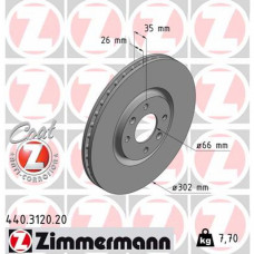 Гальмівний диск ZIMMERMANN 440.3120.20