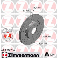 Гальмівний диск ZIMMERMANN 440.3122.52