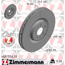 Гальмівний диск ZIMMERMANN 460.1554.20