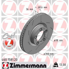 Гальмівний диск ZIMMERMANN 460.1581.20