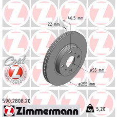 Гальмівний диск ZIMMERMANN 590.2808.20