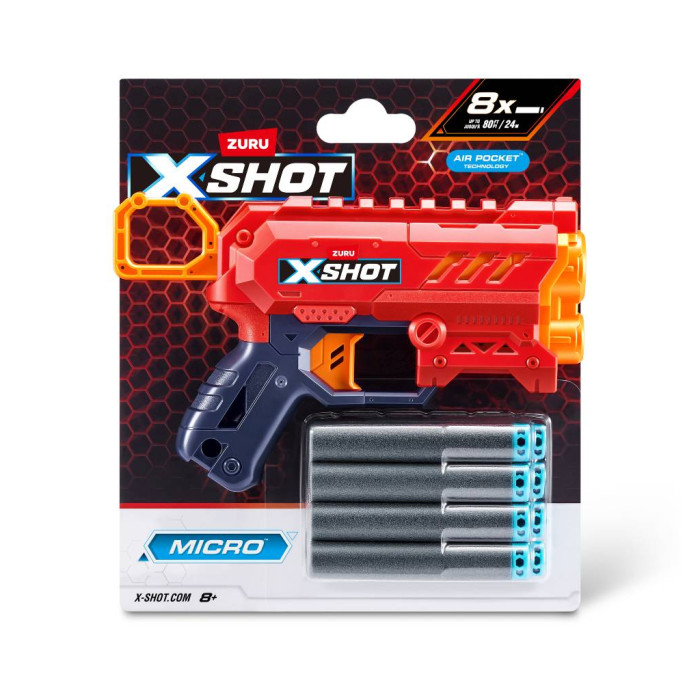 Іграшкова зброя Zuru X-Shot Швидкострільний бластер Excel Micro 2.0 Color Card (8 патронів) (36726TQ1R)