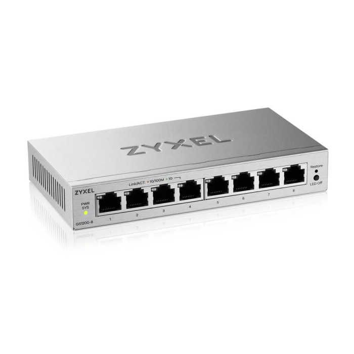 Комутатор мережевий ZyXel GS1200-8 v3 (GS1200-8V3-EU0101F)